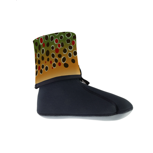 Neoprene Wading Socks Brown Trout XL