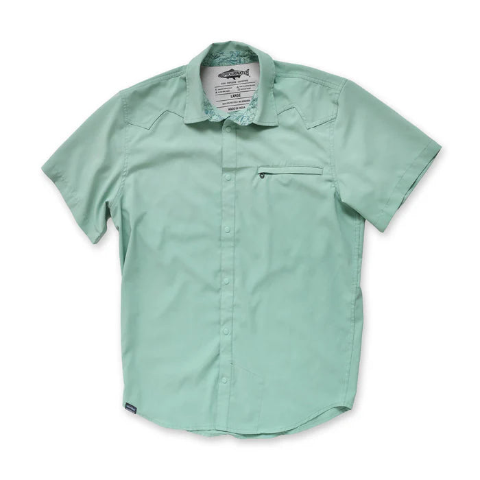 Deschutes SS Button Down Green Med