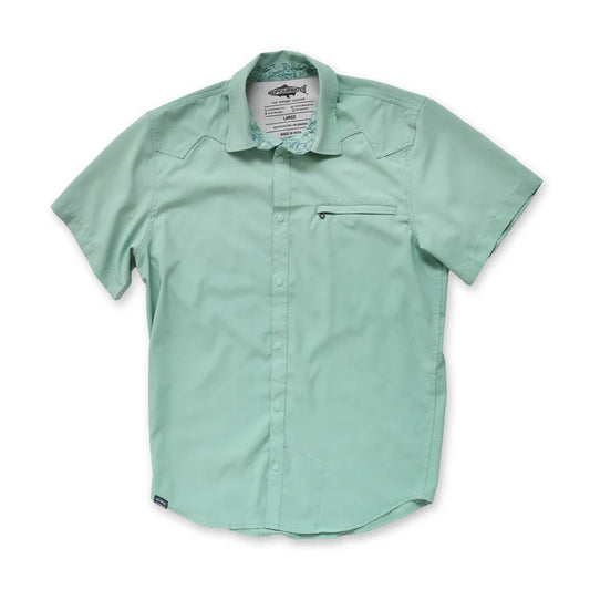 Deschutes SS Button Down Green Lg