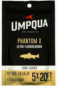 Umpqua Phanton X Euro leader 5x 20'